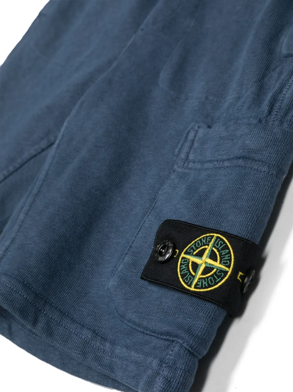  Stone Island Junior Compass-patch Cargo Shorts - Blue 