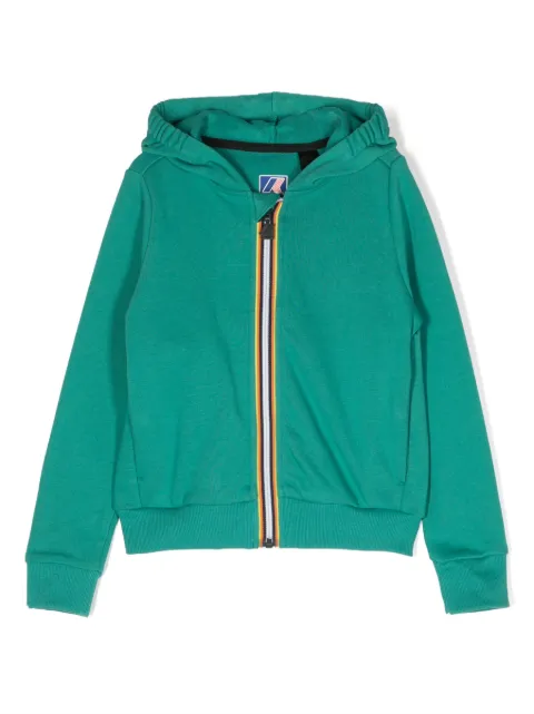 K Way Kids zip-up cotton-blend hoodie