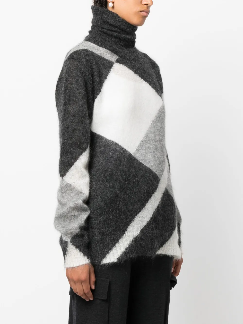 P.A.R.O.S.H COLOUR-BLOCK ROLL-NECK JUMPER