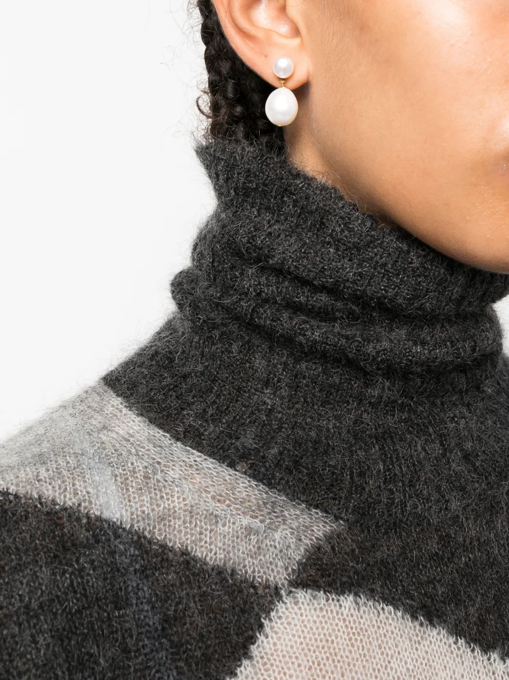 P.A.R.O.S.H COLOUR-BLOCK ROLL-NECK JUMPER