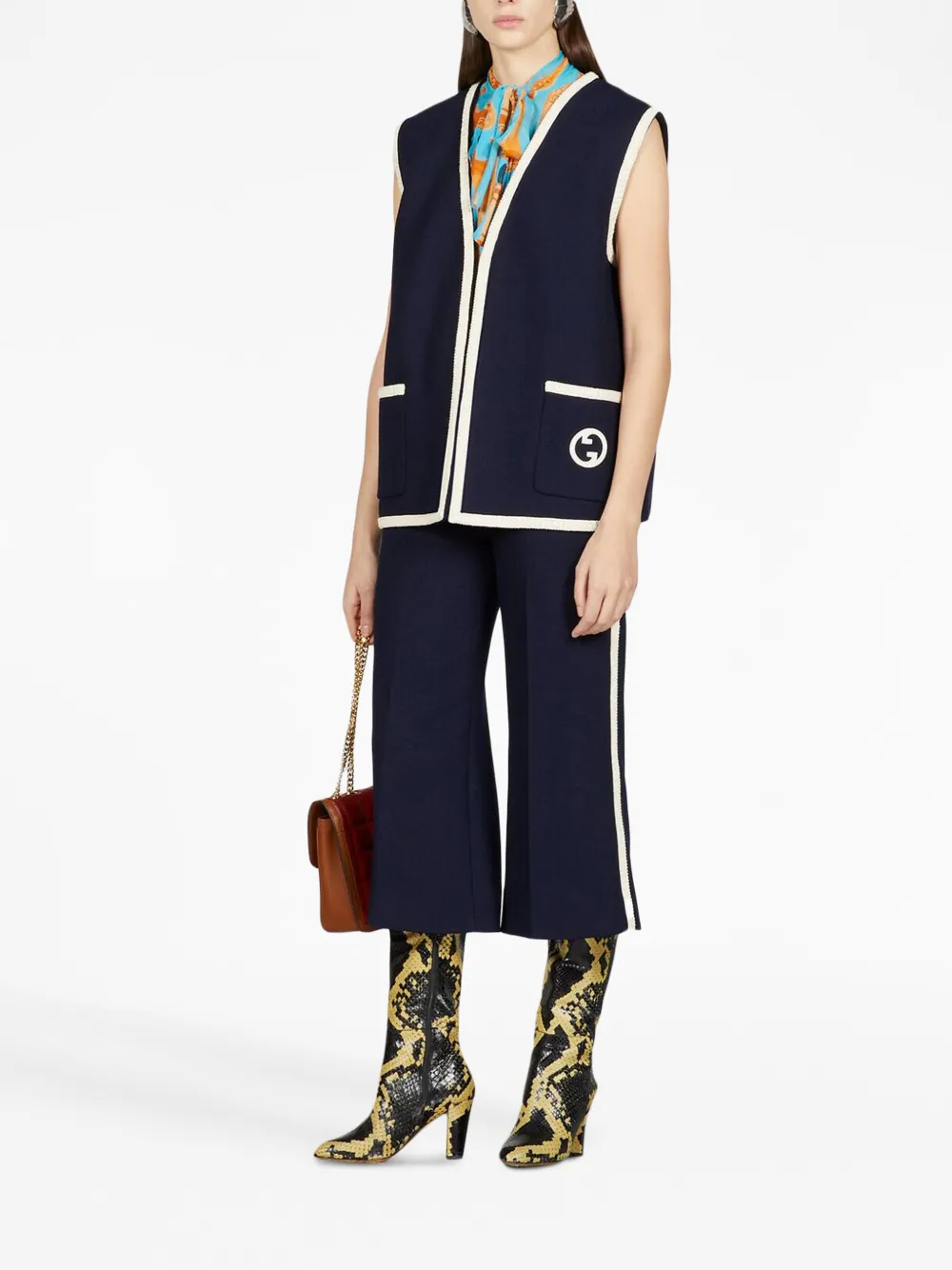 Gucci Cropped broek - Blauw