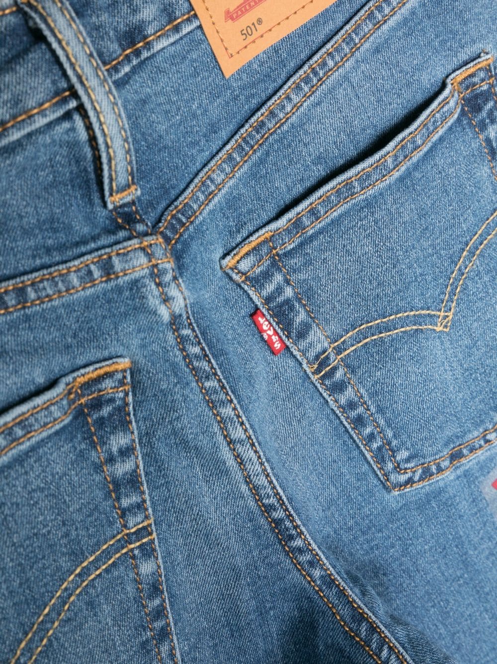 Shop Levi's Ripped-detail Jeans In Blue