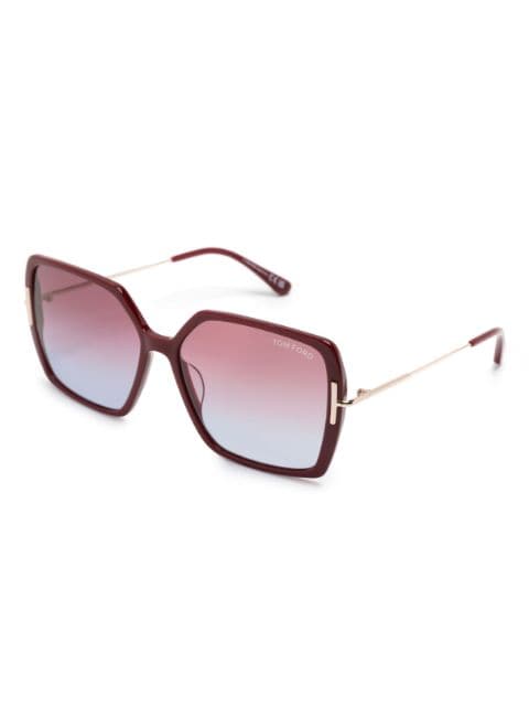 square-frame gradient sunglasses