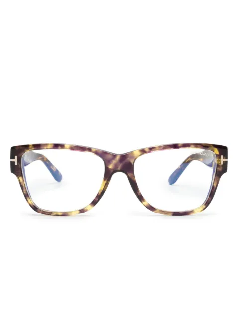 TOM FORD Eyewear tortoiseshell-effect square-frame glasses