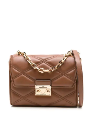 Michael kors brown quilted bag hotsell