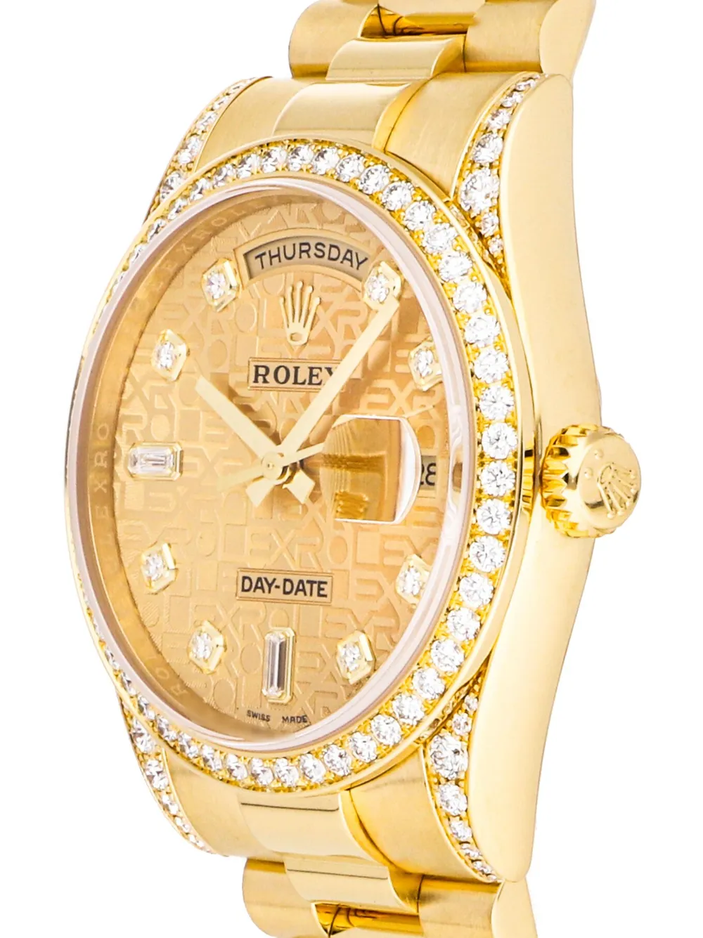 Rolex 2007 pre-owned Day-Date horloge - CHAMPAGNE