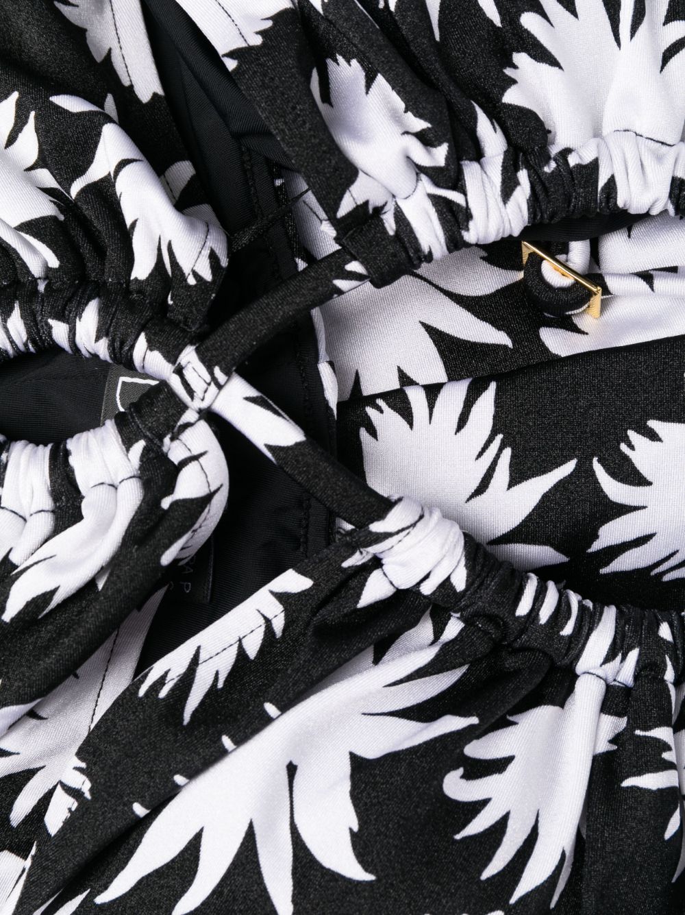 Shop Patbo Dahlia Floral-print Swimsuit In Black