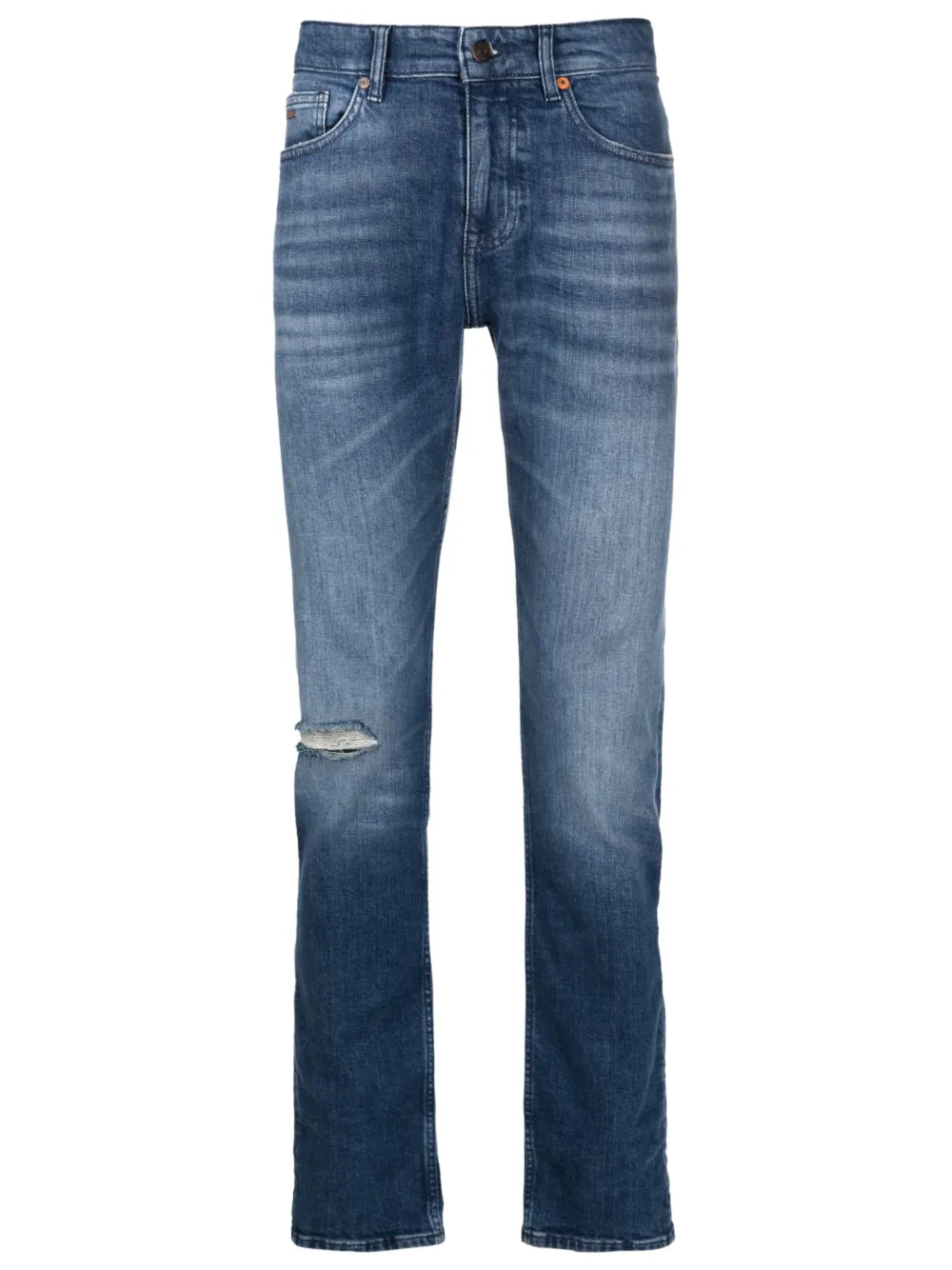 BOSS Jeans slim con effetto vissuto - Blu