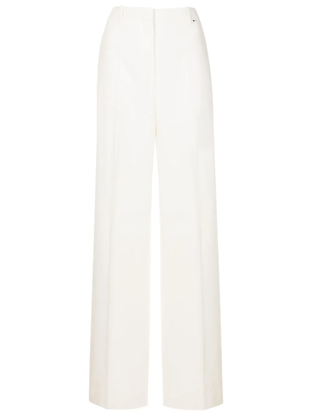 Hugo Boss Wide-leg Oversize-fit Trousers In Stretch Wool In White
