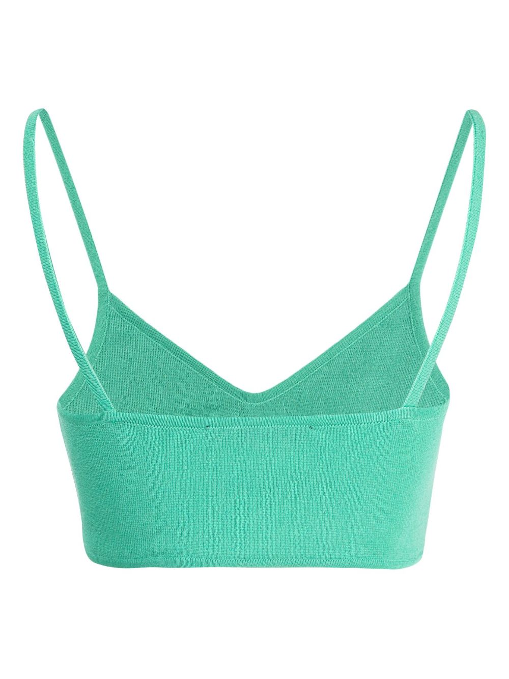 Shop Marco Rambaldi Fine-knit Cropped Top In Green