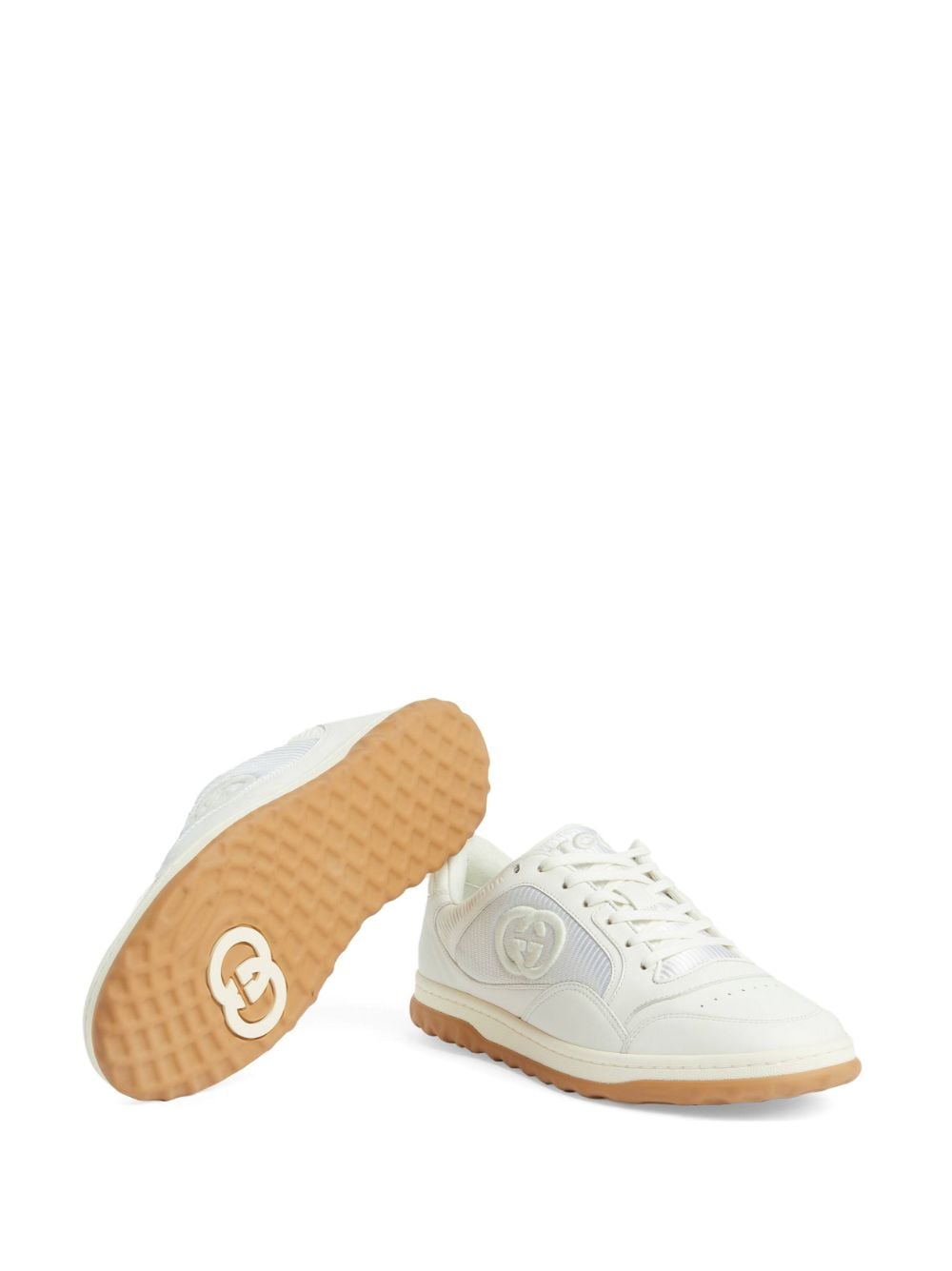 Shop Gucci Mac80 Lace-up Sneakers In White