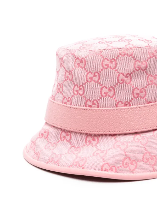 Pink gucci bucket discount hat