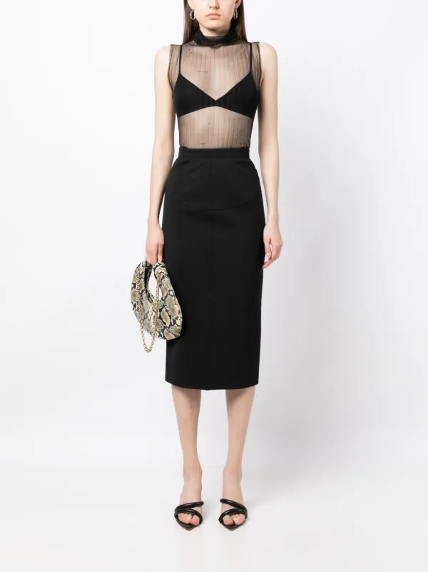 High waisted pencil skirt nz top