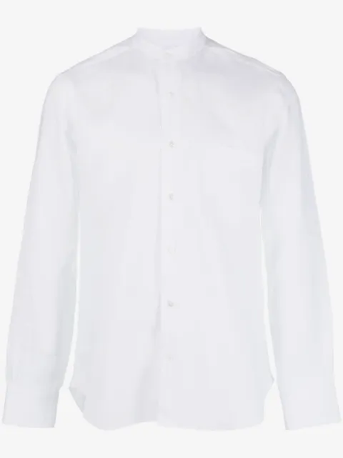 Barba long-sleeve linen shirt
