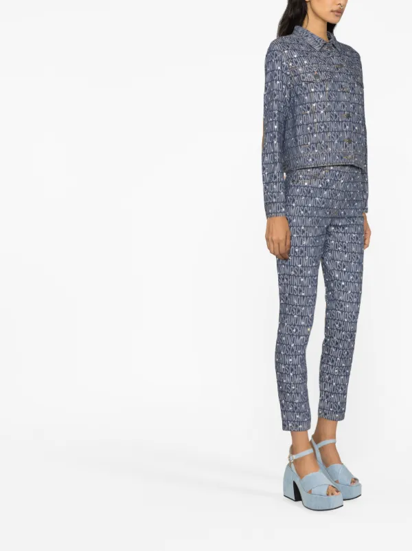 Moschino モノグラム デニムジャケット - Farfetch 