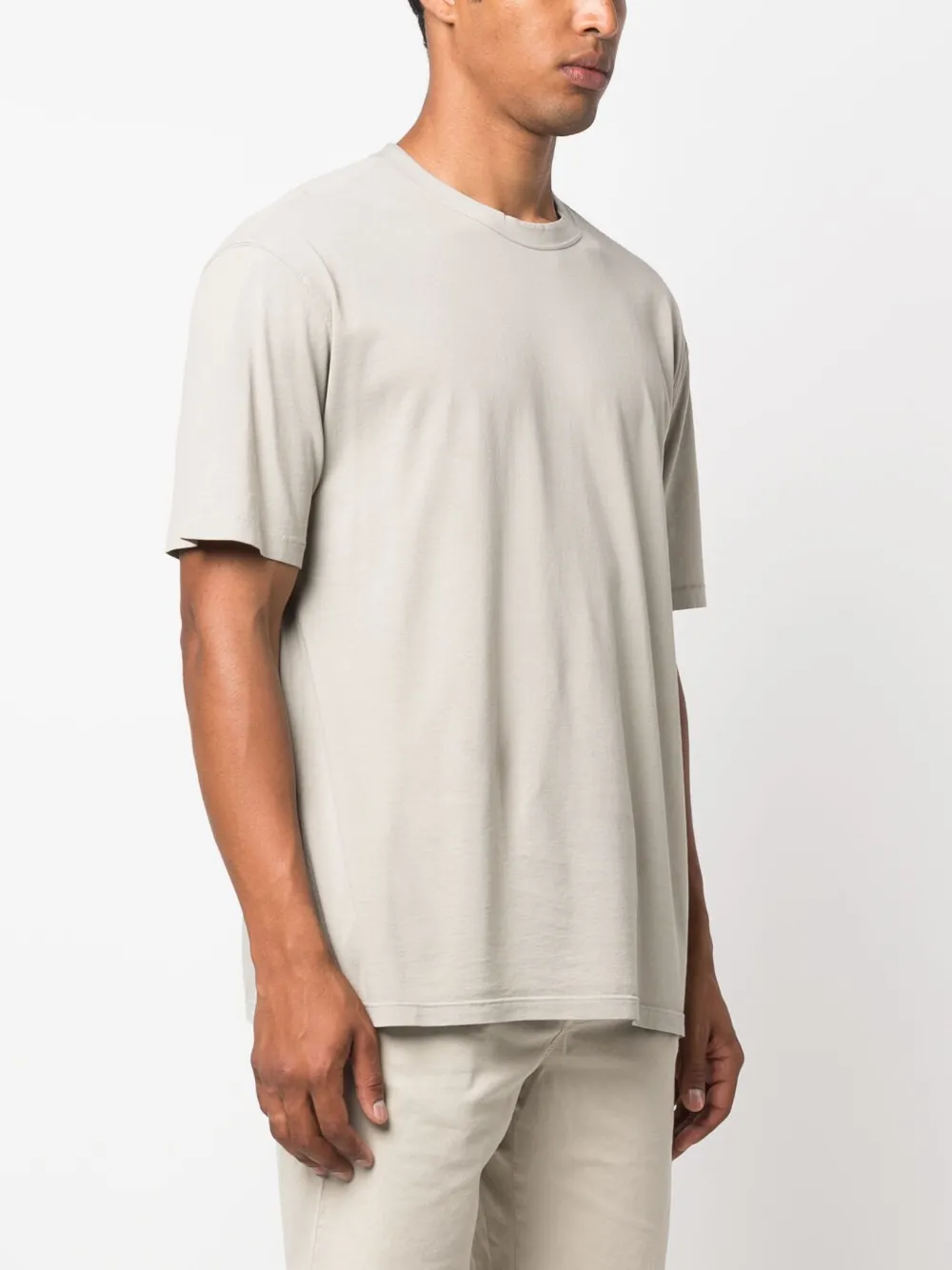 Ten C Logo-patch Cotton T-shirt In Neutrals