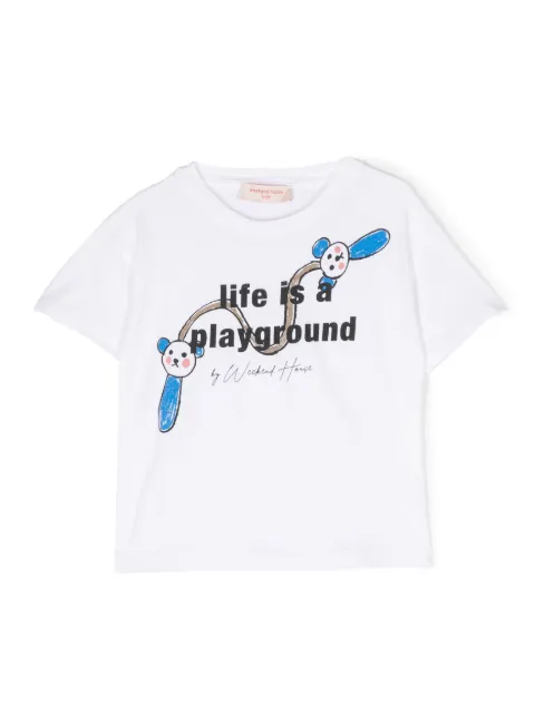 Weekend House Kids. graphic-print organic cotton T-shirt