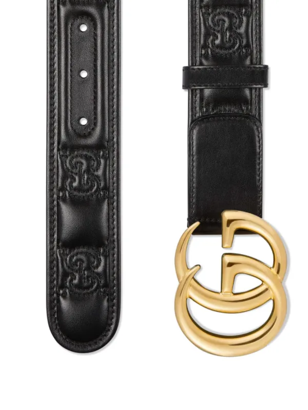 Gucci gg 2025 leather belt