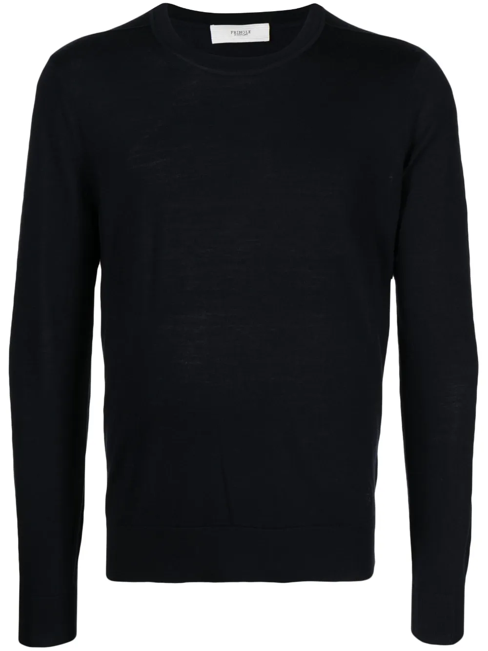 Pringle Of Scotland Round Neck Merino Wool Jumper In Blue