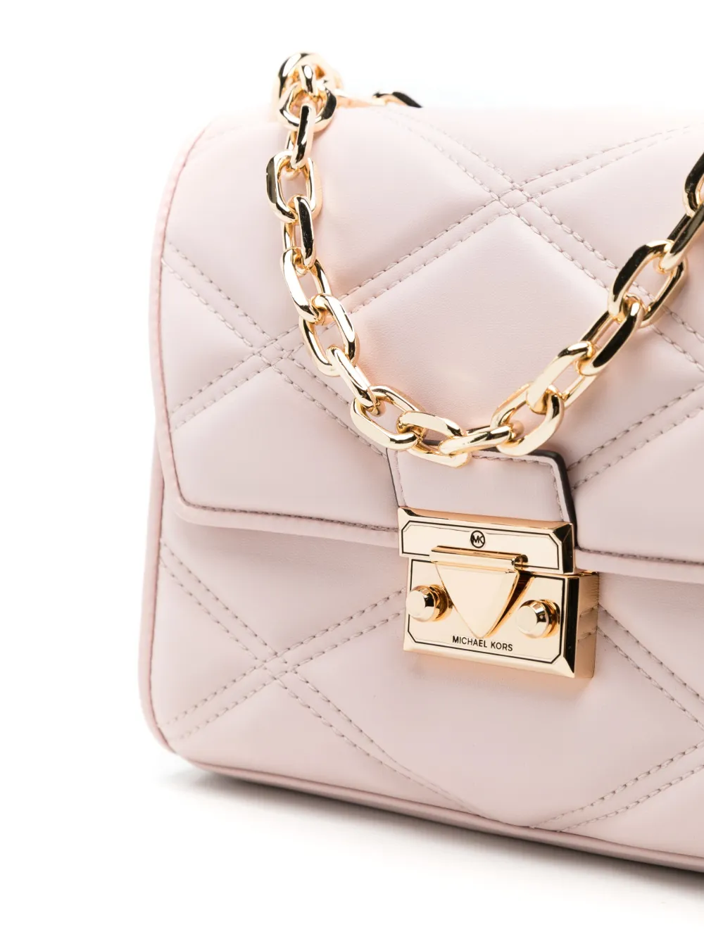 Michael Kors Gewatteerde schoudertas Beige
