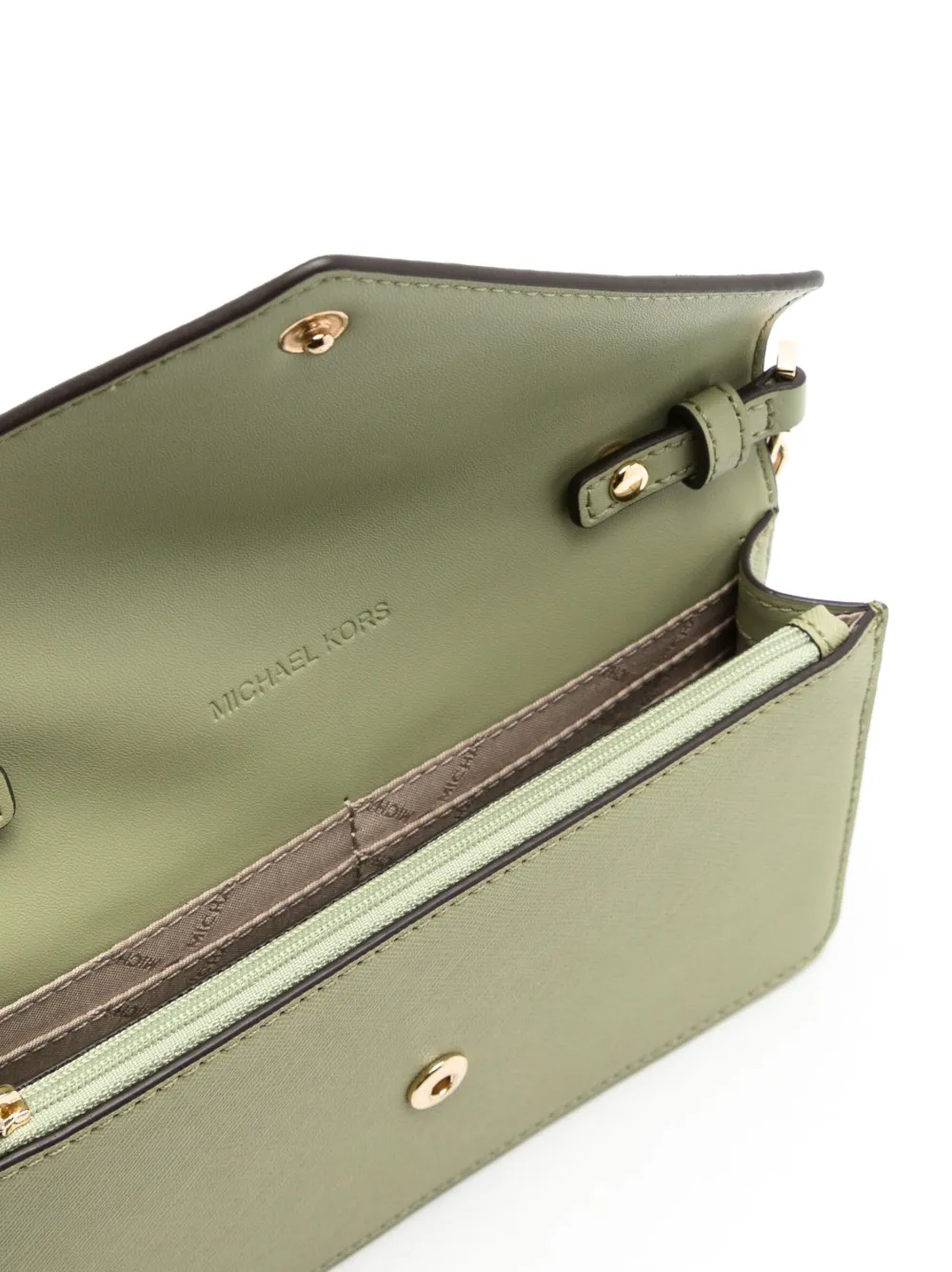 Michael Kors Jet Set leren crossbodytas Groen