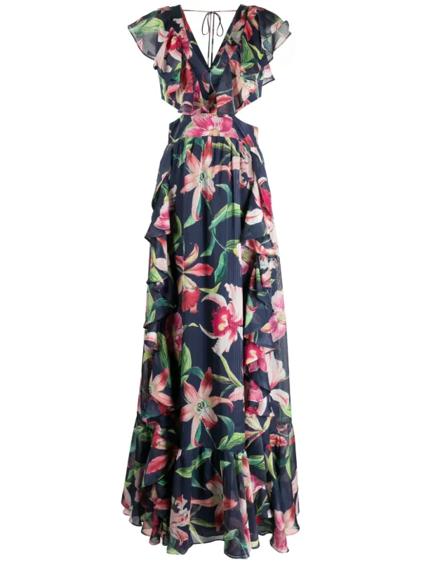 Patbo Lealia V-neck Maxi Dress - Blue Patbo Lealia V-neck Maxi Dress - Blue