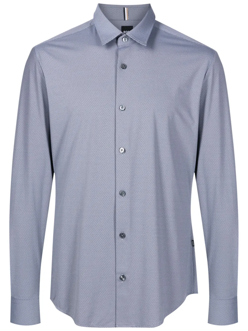 BOSS Camisa texturizada com mangas longas | Cinza | Image 1