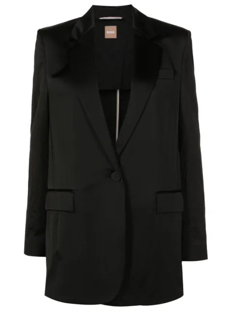 BOSS Blazer de cetim com abotoamento