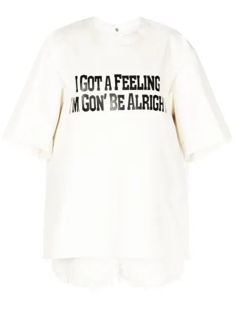 sacai I Got A Feeling layered T-shirt