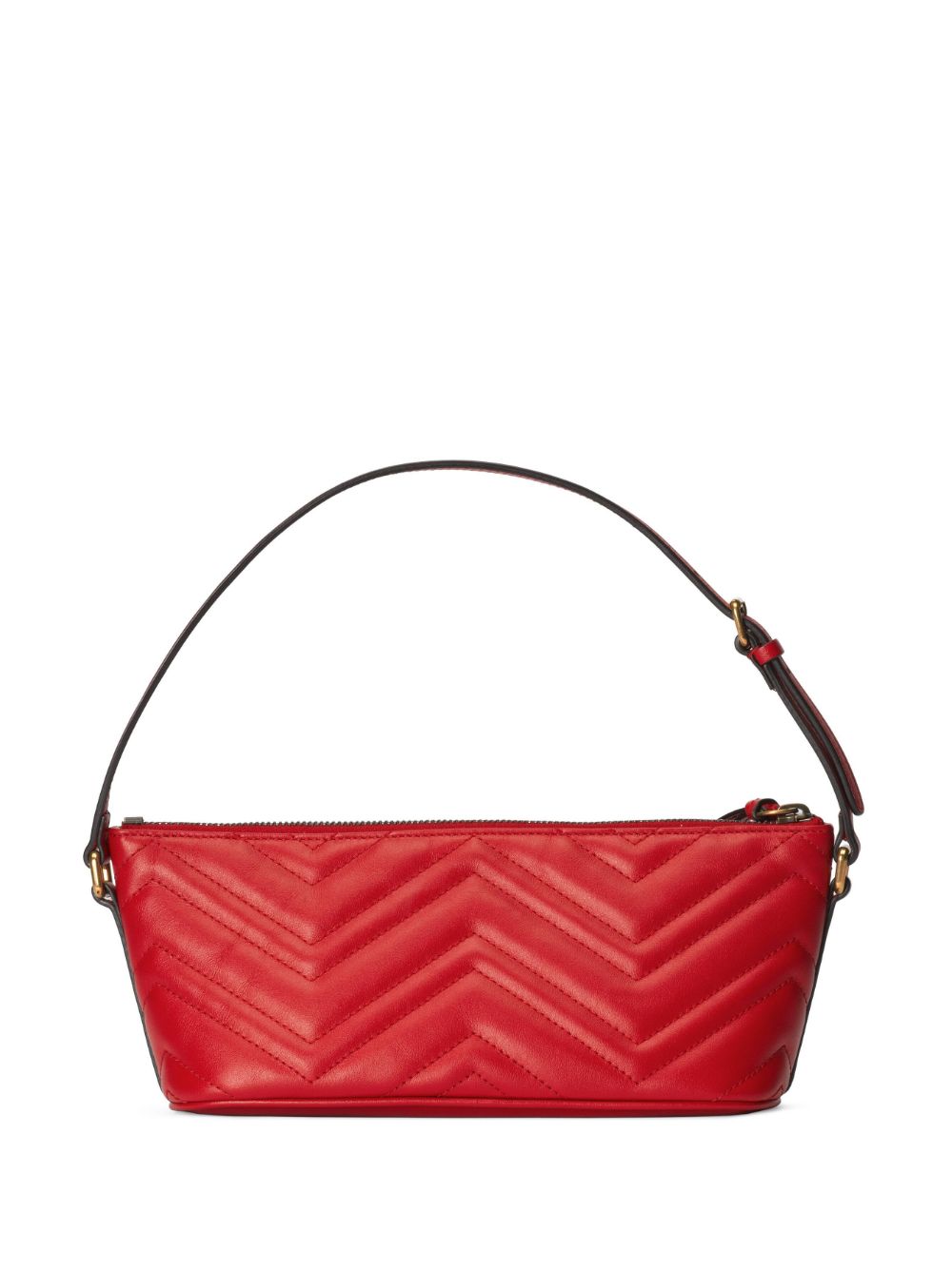Shop Gucci Small Gg Marmont Shoulder Bag In Red