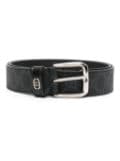 Gucci GG Supreme leather belt - Black