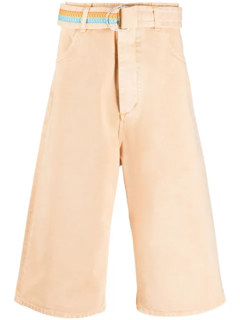 Marcelo Burlon County of Milan belted denim Burmuda shorts