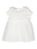 Miss Blumarine ruffled round-neck dress - White