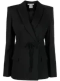 Nensi Dojaka belted wool-blend blazer - Black