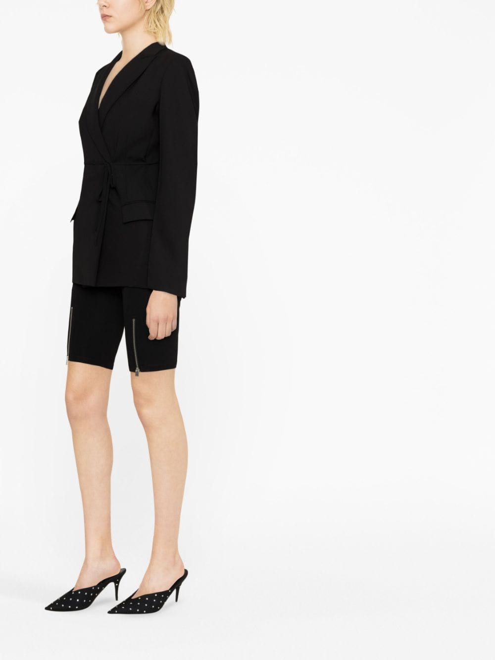 NENSI DOJAKA BELTED WOOL-BLEND BLAZER 