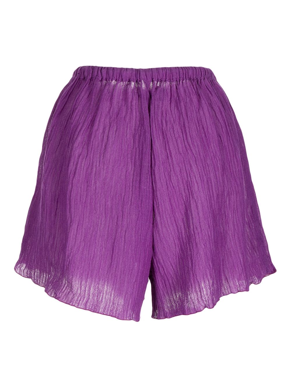 Shop Faithfull The Brand Santa Ana Crinkled-finish Shorts In Purple