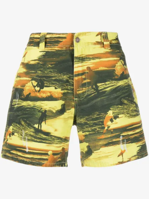 ERL graphic-print cotton bermuda shorts