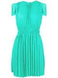 LIU JO pleated tie-back minidress - Green