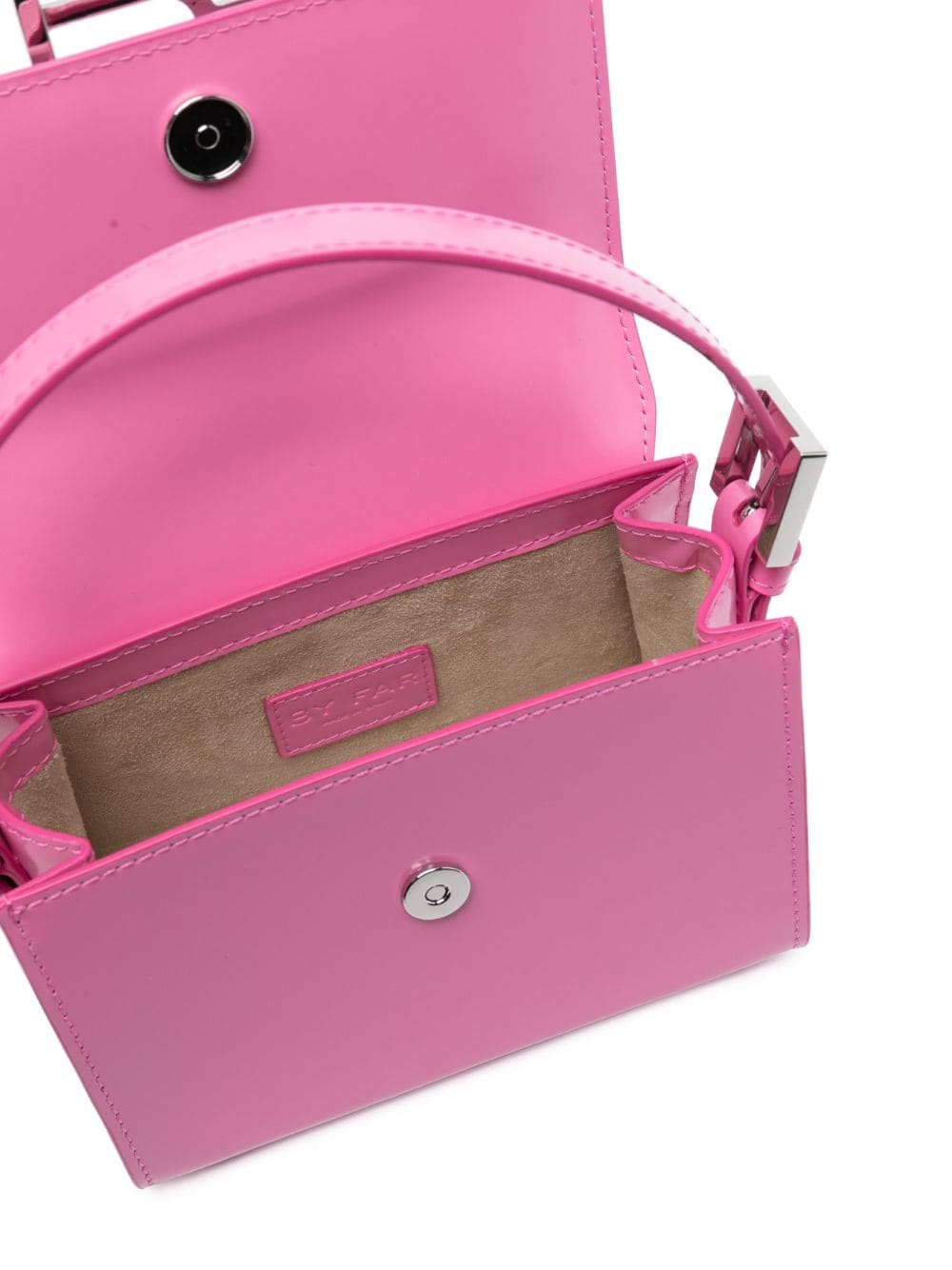 Shop By Far Fran Leather Tote Bag In Pink