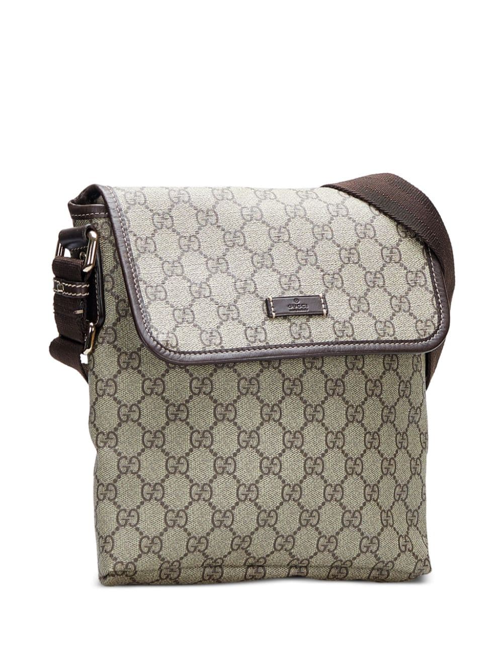 Pre-owned Gucci Gg Supreme Crossbody Bag In Brown | ModeSens