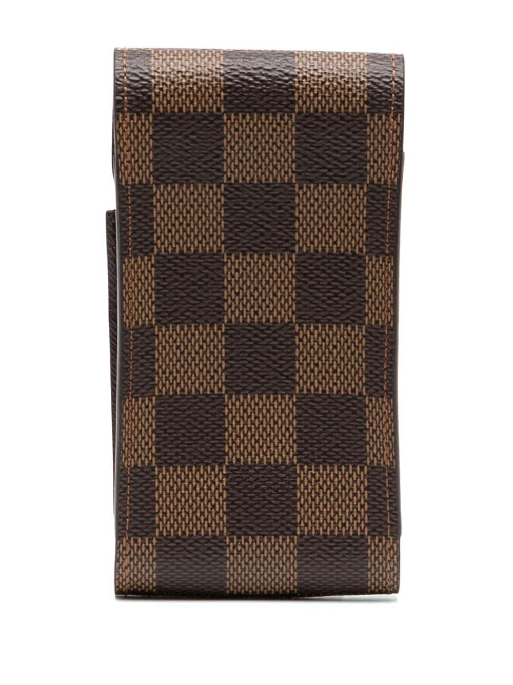 Louis Vuitton 2017 pre-owned Damier Ebene Etui cigarette case - Bruin