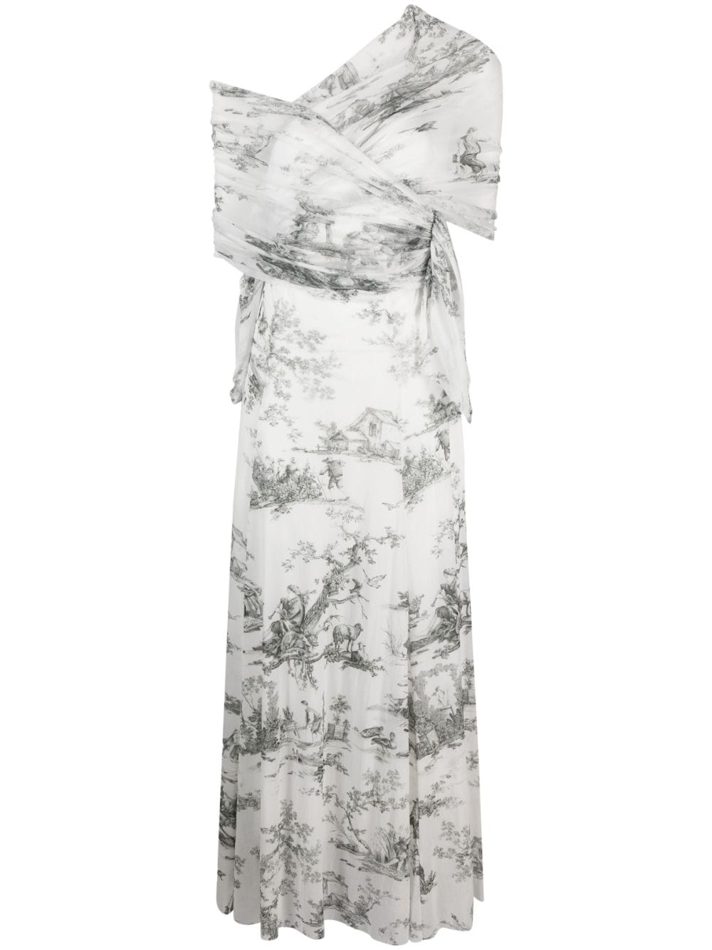 Philosophy Di Lorenzo Serafini Floral-print Maxi Dress In White