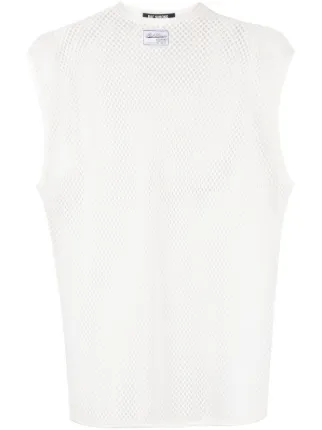 Raf Simons 로고 패치 메시 탑 - Farfetch
