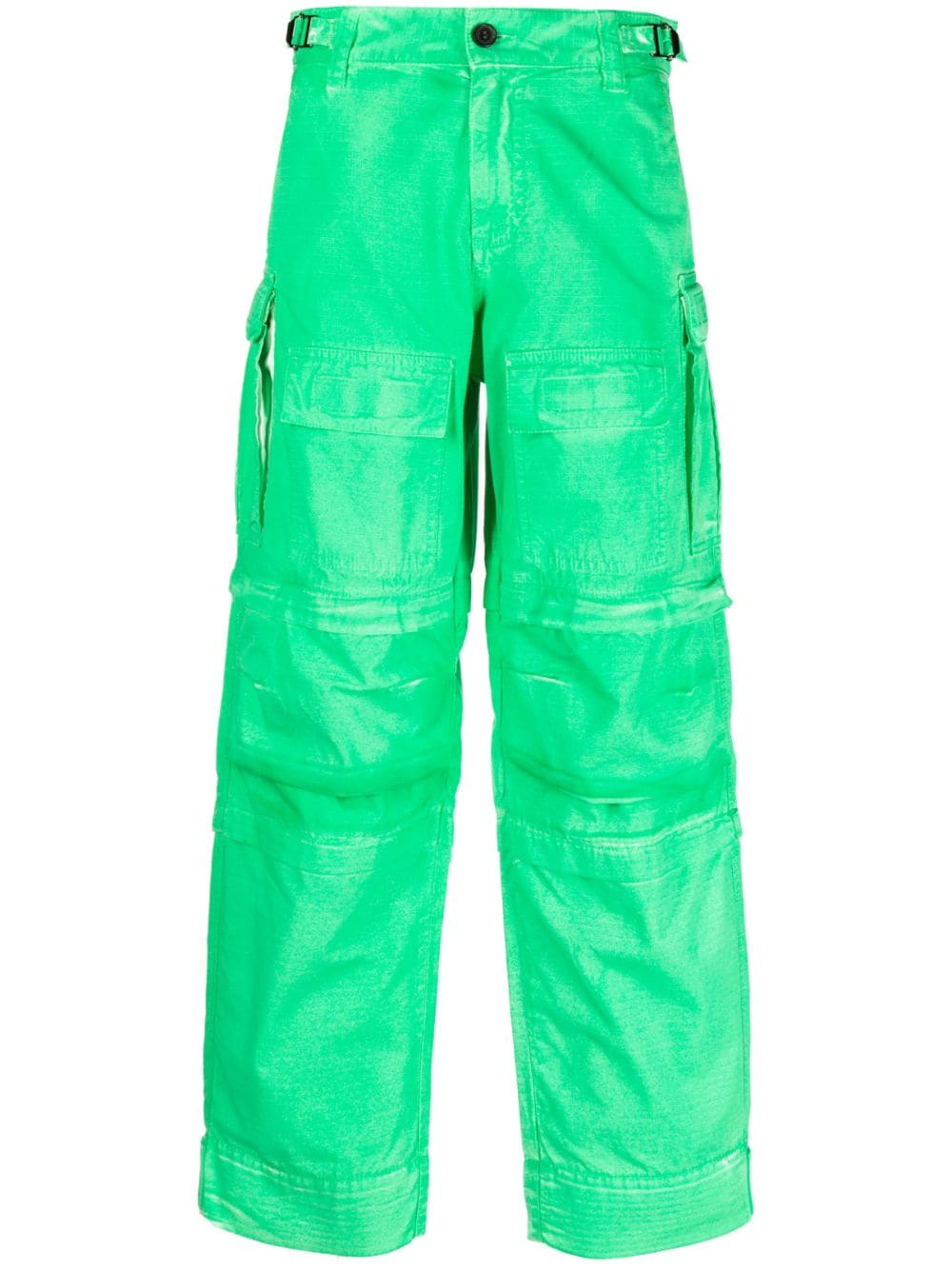 Image 1 of DARKPARK cropped cotton cargo trousers