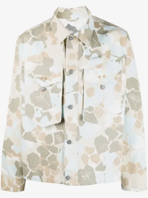 OBJECTS IV LIFE camouflage-pattern denim jacket
