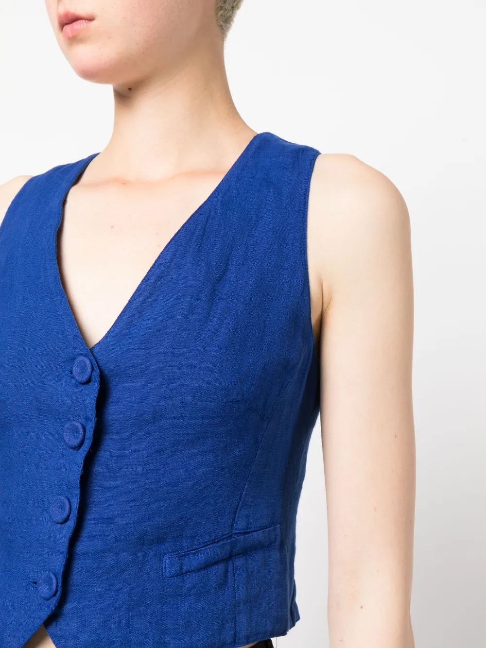 120-lino-flared-linen-vest-farfetch