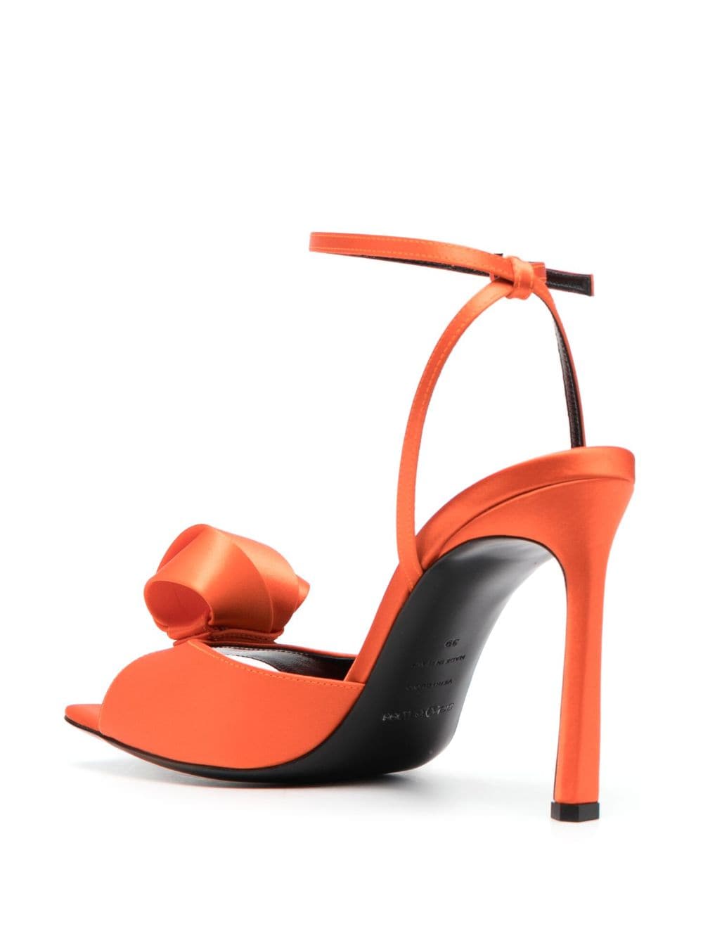Shop Sergio Rossi 75mm Appliqué-detail Open-toe Sandals In Orange