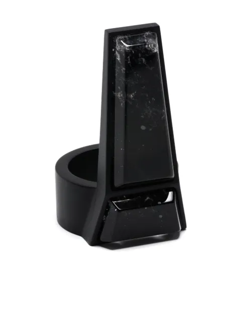 Rick Owens geometric rock crystal ring 