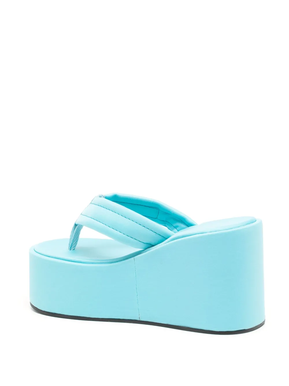 Shop Coperni Logo-appliqué Platform Sandals In Blue