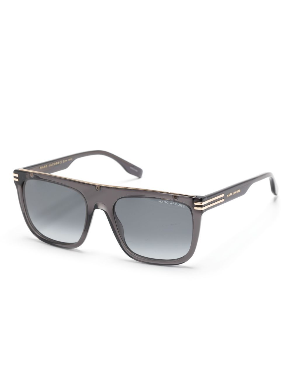 Marc Jacobs Eyewear metallic-stripe square-frame sunglasses - Grijs